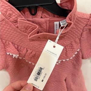 Janie & Jack Pink Quilted Baby Dress